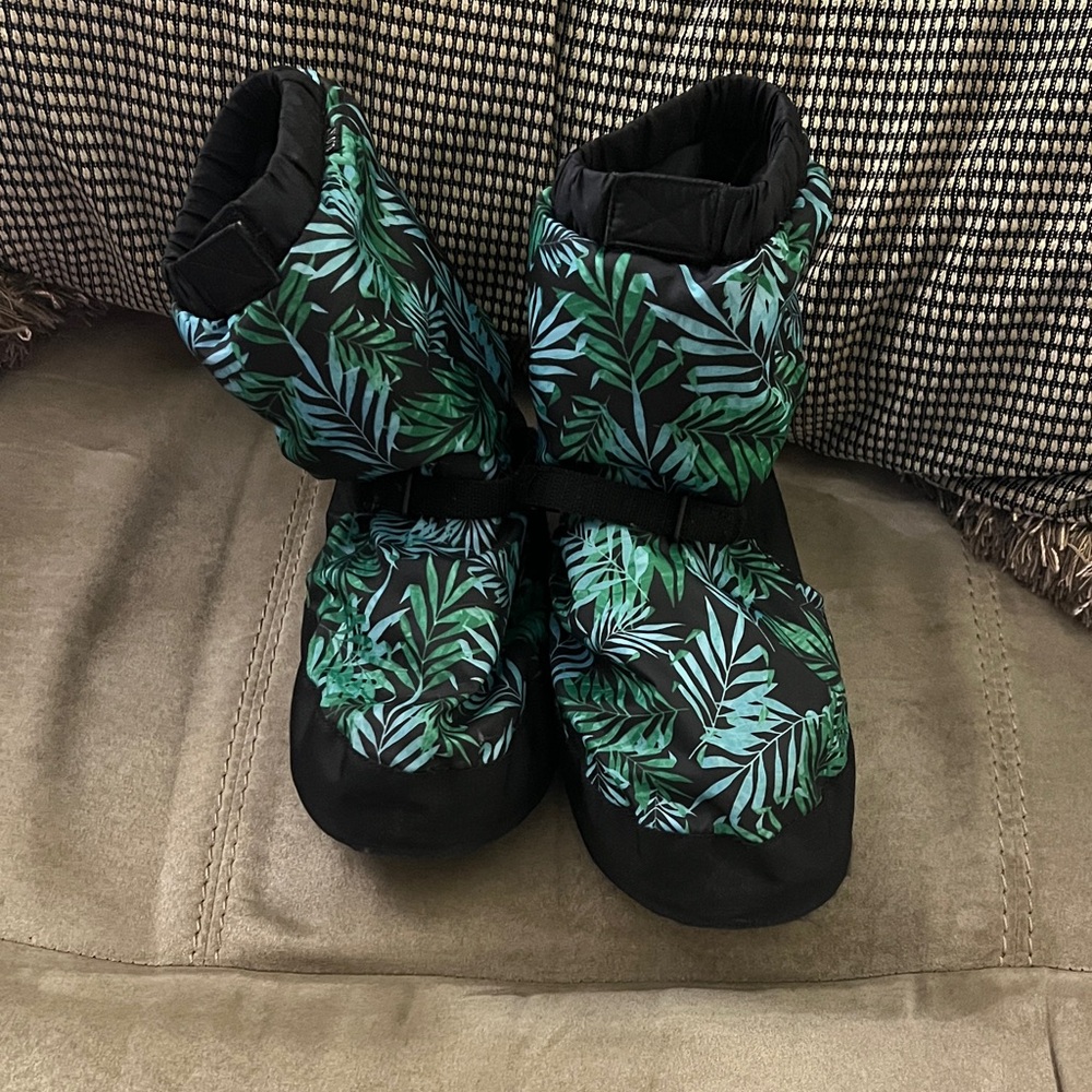 Bloch Dance Boots with Green Leaf Pattern
